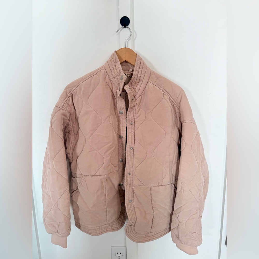 NWT Blank NYC Women’s Quilted Puffer Jacket in Soft Pink Sz XS